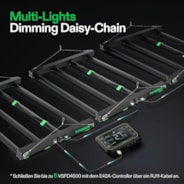 VSFD4500 Vollspektrum LED Pflanzenlampe Lichtbalken 450W, abnehmbares Design mit 6 Dimmoptionen