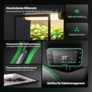 Growbox S346 100 x 100 x 180 cm Indoor Grow Tent 1680D Oxford-Gewebe Hochreflektierendes Mylar und stabile Metallstangen