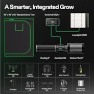 Smart Grow Tent Kit, 4 × 4ft 4-Plant System, WiFi-Integrated Automatic Grow System with Full Spectrum LED Grow Light, Efficient Ventilation System with GrowHub E42A+ Controller