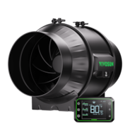 AeroZesh T6 Inline Fan 6″ with E42A Temp. Humidity WiFi Controller, PWM-Controlled EC Fan for Grow Tent Ventilation