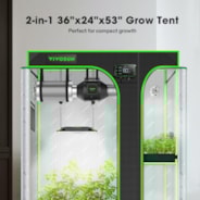 2-in-1 Grow Tent 2x3 D325, 1-2 Plants Use, with Multi-Chamber, 24″ x 36″ x 53″, For Indoor Plants Growing