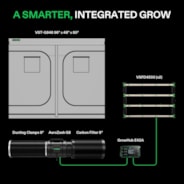 Smart Grow Tent Kit GIY-SGS-G84 4x8, 8-Plant Complete System, with WiFi E42A Controller, 2x 450W VSFD4500 LED Grow Light, and 8-inch AeroZesh G8 Ventilation Combo