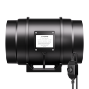 R8 Rohrventilator 20 cm, mit variablem Drehzahlregler für die Growbox-Belüftung