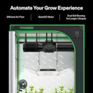 AeroZesh S6 Inline Fan 6″ with E12 Speed Controller, PWM-Controlled EC Fan for Grow Tent Ventilation