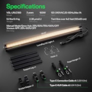 LumaRay Under Canopy Lights, Full Spectrum Dimmable LED Grow Lights for Grow Tents, Greenhouses, SGS Compatible