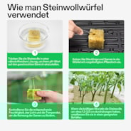 4 cm Steinwoll-Anzuchtwürfel, 1 Platte mit 28 Stück