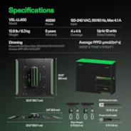 LumaLight LED Grow Light, Full Spectrum Plant Light, 400W Smart Dimmable & High PPFD for Indoor Plants Seedling Vegetables Bloom