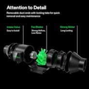 Smart Air Filtration Kit 4″, AeroZesh G4 Inline Fan with E12 Speed Controller, Carbon Filter & Ducting Combo