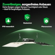 LumaLight LED Pflanzenlampe – Vollspektrum Pflanzenlampe, 400W, Smart Dimmbar & High-PPFD für Indoor-Pflanzen, Setzlinge, Gemüse & Blüte