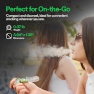 4” Classic Spoon Pipe, Glass Dry Pipe with Single Hole Push Bowl, Green