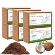 Coco Coir Brick, 1.4lbs 100% Natural Organic Compressed Coconut Coir ...