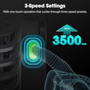 AeroWave D4, 4” Grow Tent Clip Fan with Detachable Hook, Black