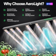 VIVOSUN AeroLight 850W LED Pflanzenlampe, Indoor-Anbau Lichtleiste mit integriertem Umluftventilator, Vollspektrum Pflanzenlampe für Growzelt, App-Steuerung, GrowHub-kompatibel, dimmbar, 150 x 150 cm Abdeckfläche