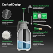 0.5Gal Handheld Garden Sprayer, 2L Pump Sprayer, 68 Oz Water Spray Bottle with Safety Valve