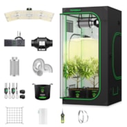 Complete Grow Tent Kit 3x3 Indoor Grow System with GrowHub WiFi Controller, Efficient Ventilation & Full-Spectrum LED Grow Light, 1680D Mylar Lightproof Tent 36"x36"x72"