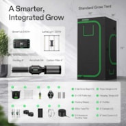 Smart Grow Tent Kit 3x3 Complete Indoor Grow System with Smart Controller, Full-Spectrum LED Grow Light & Ventilation Automation System, 1680D Mylar Tent 36"x36"x72"