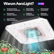 VIVOSUN AeroLight 180W LED Pflanzenlampe mit integriertem Umluftventilator, Vollspektrum Pflanzenlampe für Growzelt, App-Steuerung, mit GrowHub kompatibel, dimmbar, 82 x 82 cm Abdeckfläche