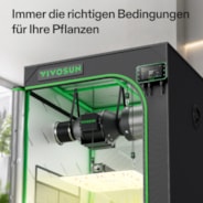 Smart Growbox Komplettset 70 x 70 x 160 cm, Komplettes Grow-Set mit GrowHub E42A+, 1680D Mylar Growzelt, Vollspektrum LED Pflanzenlampe und effizientem Belüftungssystem