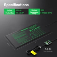 Seedling Heat Mat with Dual Digital Display Thermostat, 48" x 20.75" Black Warm Hydroponic Heating Pad for Seed Germination 2 Pack