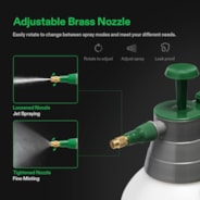 0.5Gal Handheld Garden Sprayer, 2L Pump Sprayer, 68 Oz Water Spray Bottle with Safety Valve