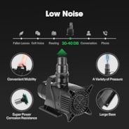 Submersible Water Pump 5284 GPH 400W for Pond Waterfall Fish Tank Statuary Hydroponic