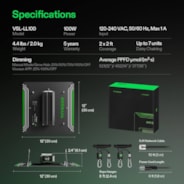 LumaLight LED Grow Light, Full Spectrum Plant Light, 100W Smart Dimmable & High PPFD for Indoor Plants Seedling Vegetables Bloom