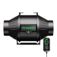 AeroZesh T4 Inline Fan 4″ with E12 Speed Controller, PWM-Controlled EC Fan for Grow Tent Ventilation