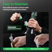 Classic Beaker Bong – Sleek Glass Water Pipe with Dual Filtration & Ice Catcher