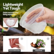 40 Packs 3/4/5/6 Inch Clear Nursery Pots with Drainage Holes