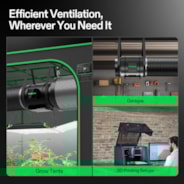 Smart Air Filtration PRO G8 Kit 8", AeroZesh G8 Inline Duct Fan w/GrowHub E42A+ Temperature Humidity WiFi-Controller, Carbon Filter & Ducting, Cooling & Ventilation for Grow Tent, Hydroponics