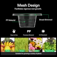 5 Gallon DWC Hydroponic System Kit (2 Bucket, Black)