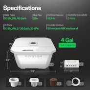 FlexFeed 4-Gallon DWC Hydroponic System Kit, Deep Water Culture Grow Kit with Smart Controller, App Water Temperature Monitoring & Air Pump, for Grow Tents, 4-Bucket
