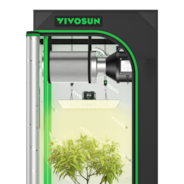 Complete Grow Tent Kit 2x2 Indoor Grow System with GrowHub WiFi Controller, Efficient Ventilation & Full-Spectrum LED Grow Light, 1680D Mylar Lightproof Tent 24"x24"x48"