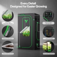 Grow Tent Pro 3x3 P336, High Reflective Mylar with 2000D Oxford Canvas & Heavy-Duty Metal Support 36"x36"x72"