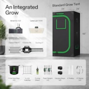Complete Grow Tent Kit 2x2 Indoor Grow System with GrowHub WiFi Controller, Efficient Ventilation & Full-Spectrum LED Grow Light, 1680D Mylar Lightproof Tent 24"x24"x48"
