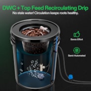 5 Gallon DWC Hydroponic System Kit (4 Bucket, Black)