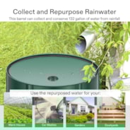 Collapsible Rain Barrel, 132 Gallon, Green