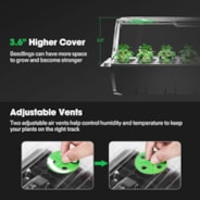 6-Pack Seed Starter Trays, 240-Cell Seed Starter Kit with 2 Set of LED Lights