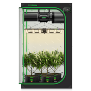 Smart Grow Tent Kit 4x4 Complete Indoor Grow System with Smart Controller, Full-Spectrum LED Grow Light & Ventilation Automation System, 1680D Mylar Tent 48"x48"x80"