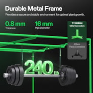 Grow Tent 8x4 S848, High Reflective Mylar with 1680D Oxford Canvas & Heavy-Duty Metal Support 96"x48"x80"
