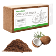 Coco Coir Brick, 1.4lbs 100% Natural Organic Compressed Coconut Coir Fiber with Low EC