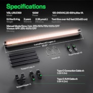 LumaRay Under Canopy Lights, Full Spectrum Dimmable LED Grow Lights for Grow Tents, Greenhouses, SGS Compatible