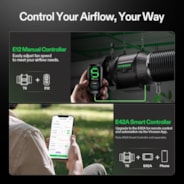 AeroZesh T6 Inline Fan 6″ with E12 Speed Controller, PWM-Controlled EC Fan for Grow Tent Ventilation