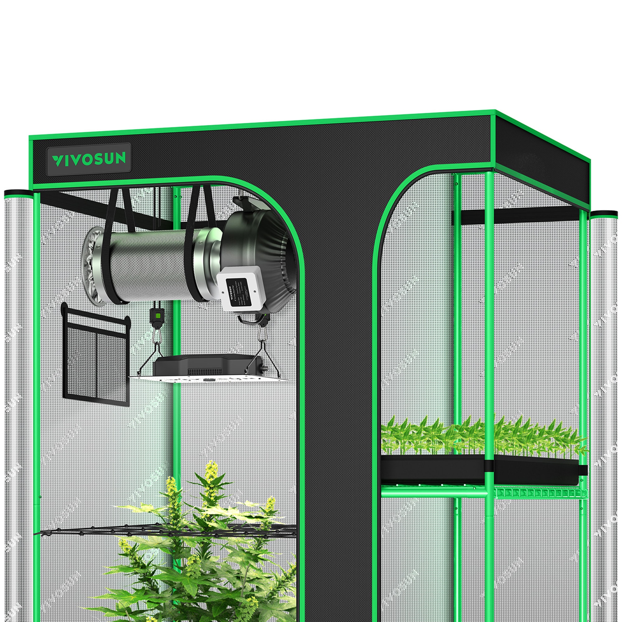 VIVOSUN 4 x 3 ft. Complete Grow Kit, 2in1 Grow Tent Kit with VS2000
