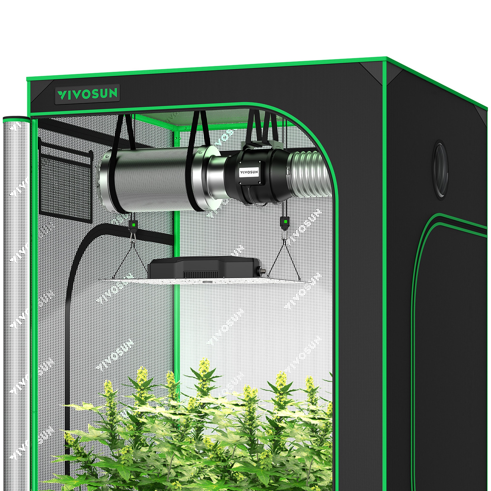 VIVOSUN GIY 4 x 4 ft. Standard Grow Kit Grow Tent Kit Hydroponic Indoor ...