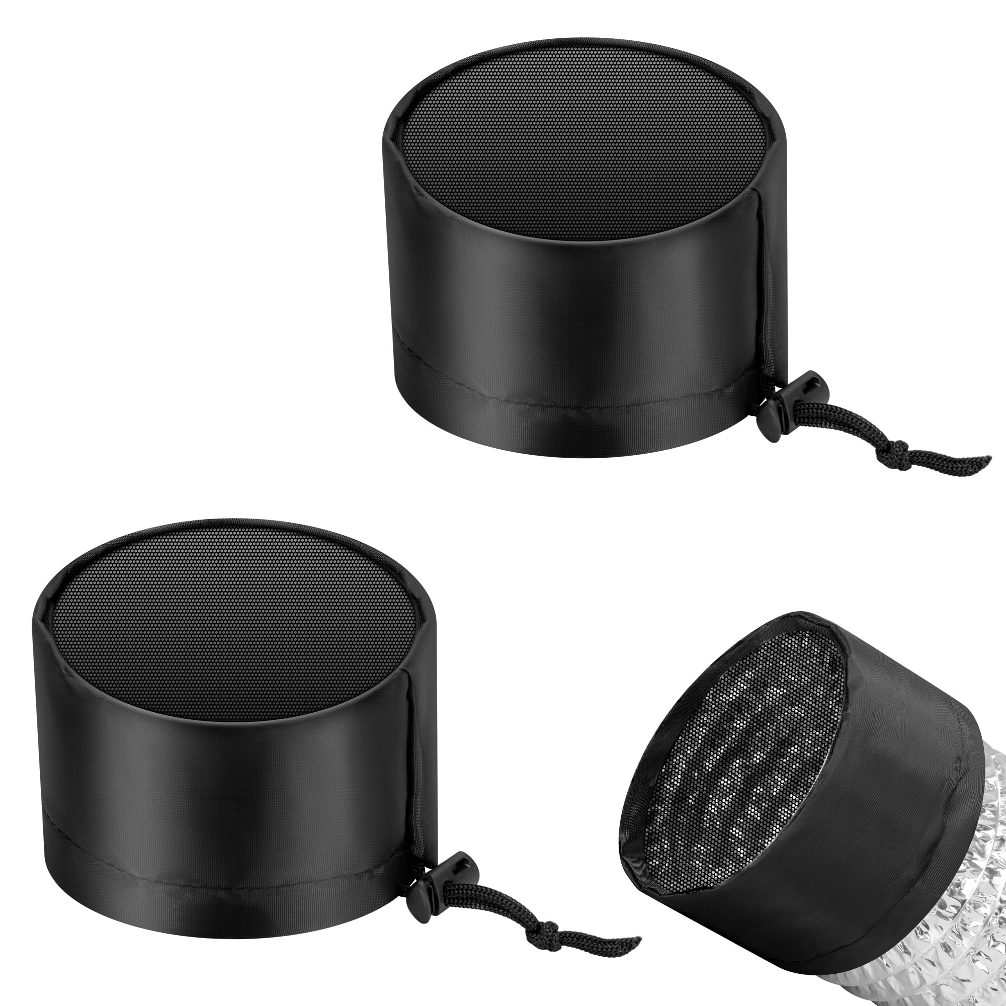 4" Grow Tent Duct Filter Vent Cover w Elastic Band Fixed Buckle 2 Pcs