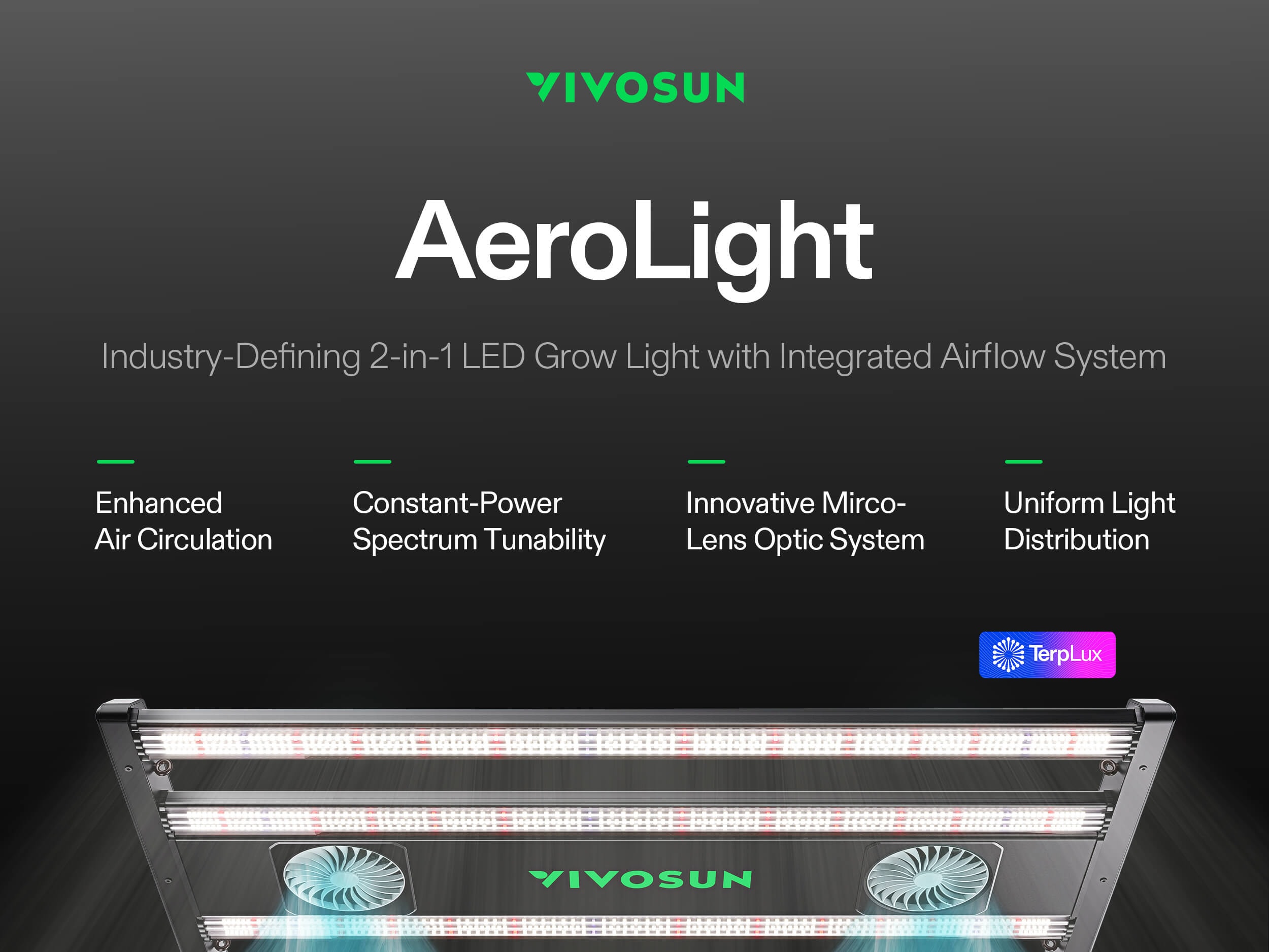 AeroLight 320W LED Grow Light, Indoor Plant Light Bars with