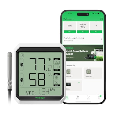 AeroLab THB1S Bluetooth Hygrometer Thermometer, External Sensor Probe Included