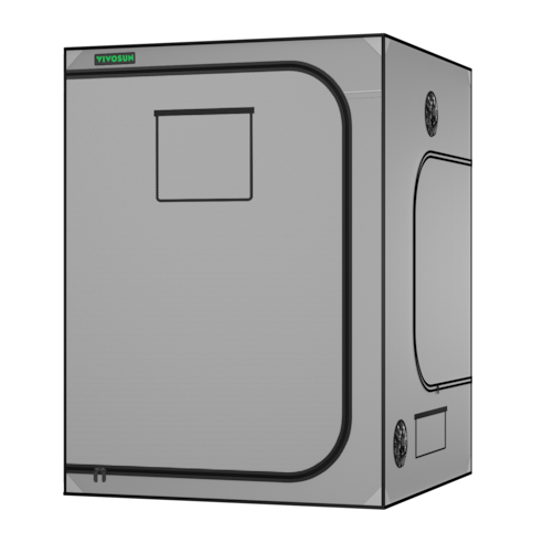 Gray Grow Tent 5x5 G558, 6-10 Plants Use, High Reflective Mylar, 60″ x 60″ x 80″, For Indoor Plants Growing