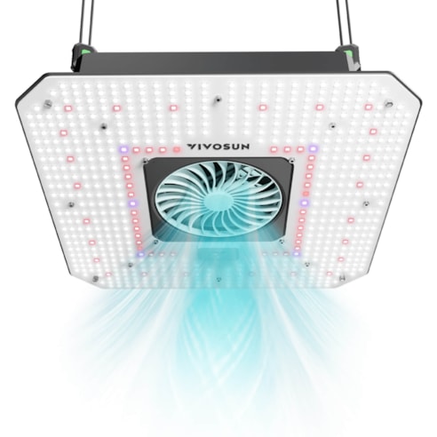 AeroLight 180W LED Grow Light, Indoor Plant Light with Circulation Fan for Grow Tent Cooling Ventilation, Tunable Full Spectrum, Support App Control, GrowHub Compatible, 2.7x2.7ft Coverage